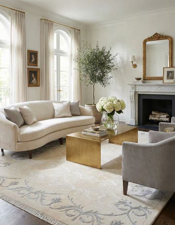 6' 6 x 9' 10 Hand Knotted Darya Wool Rug