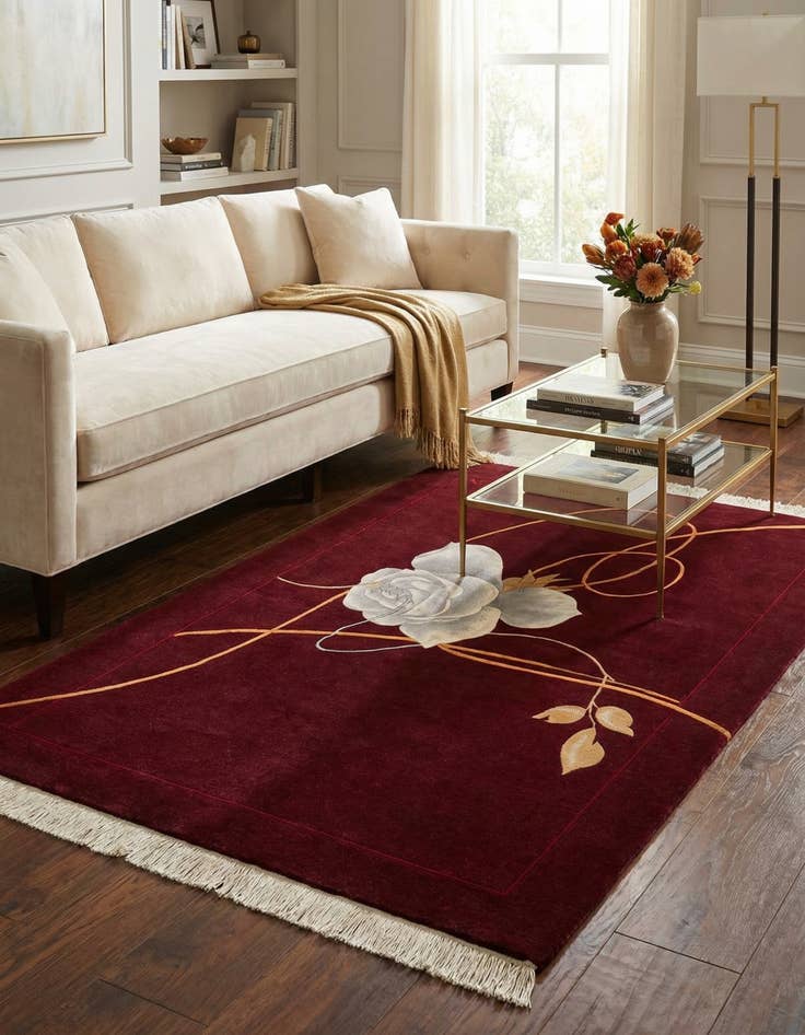 Detail image of 3' 11 x 5' 11  Hand Knotted Darya Rug