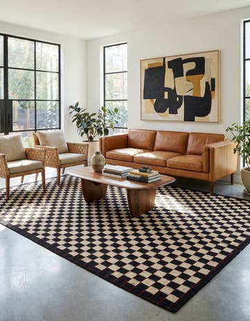 6' 7 x 9' 4 Hand Woven Kilim Modern Wool Rug