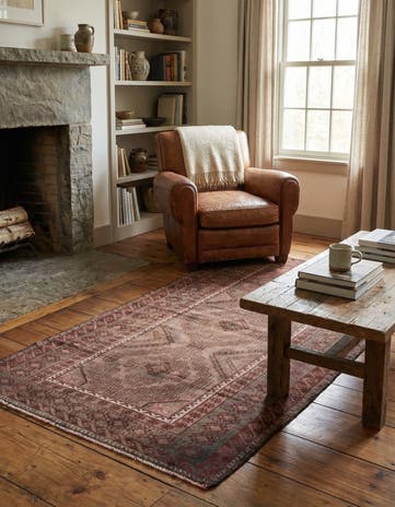 3' 7 x 6' 6 Hand Knotted Ultra Vintage Persian Wool Rug