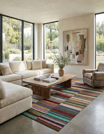 8' 1 x 11' 2 Hand Woven Kilim Modern Wool Rug