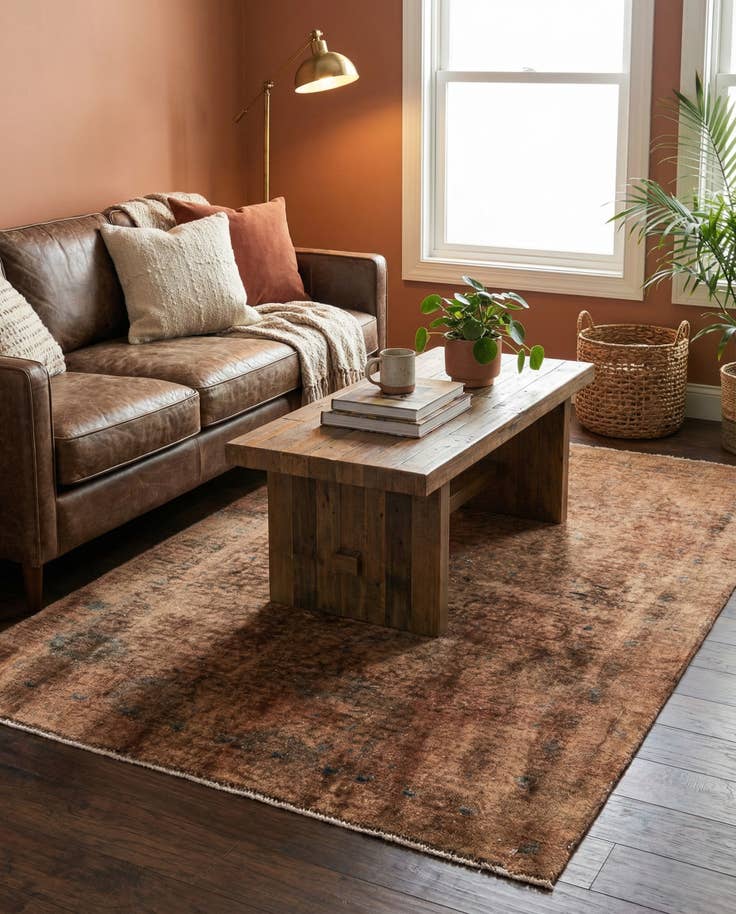 Detail image of 3' 10 x 6' 6 Hand Knotted Ultra Vintage Persian Wool Rug