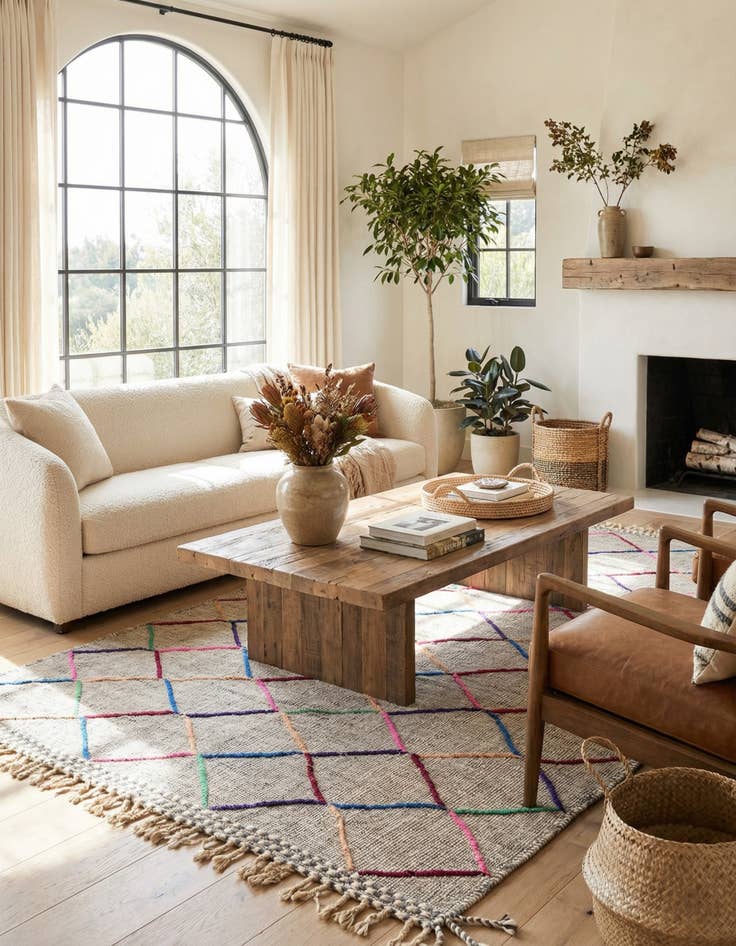 Detail image of 6' 10 x 10' 4 Hand Knotted Moroccan Wool Rug