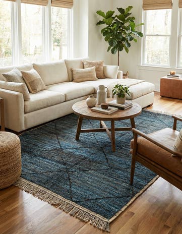 6' 5 x 9' 4 Hand Knotted Moroccan Wool Rug