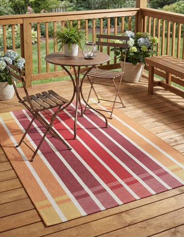 4' x 6' Easy-Clean Ribbon Indoor / Outdoor Rug