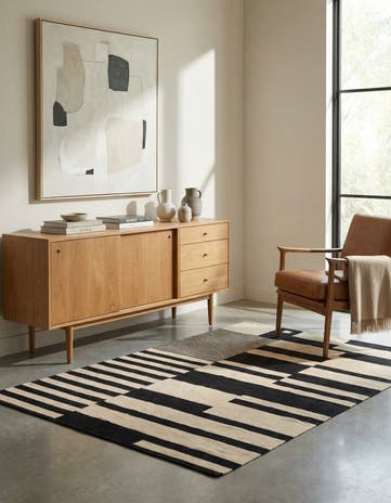 5' 7 x 7' 9 Hand Woven Kilim Modern Wool Rug
