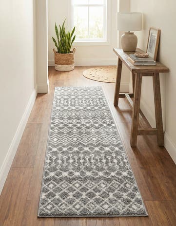 2' x 7' Moroccan Trellis Runner Rug