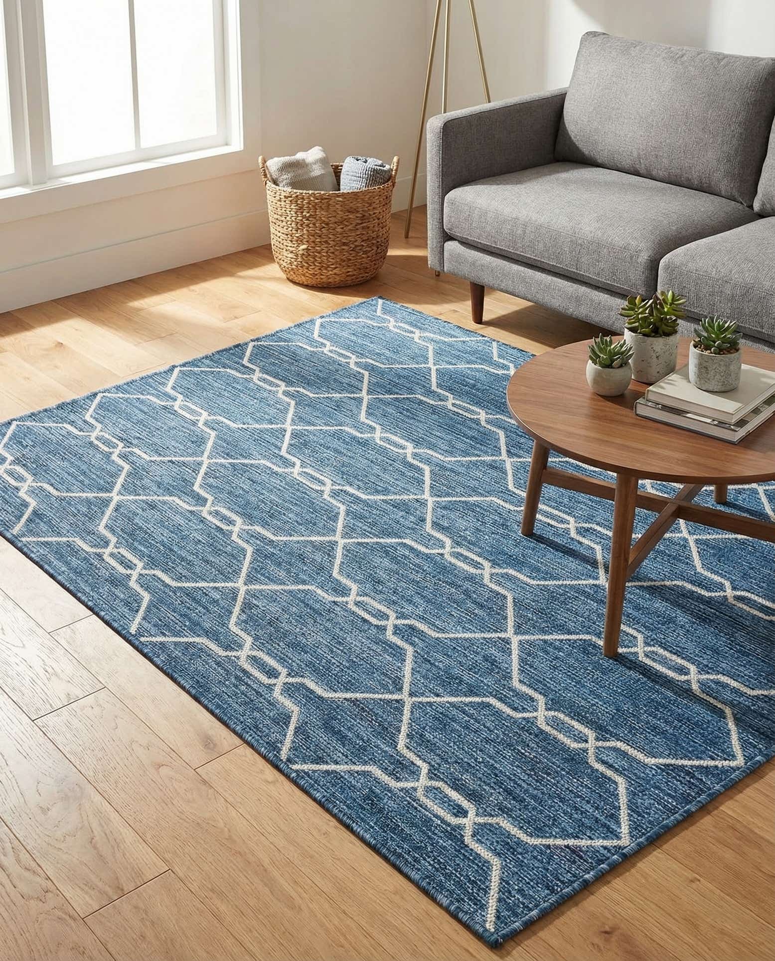 4' x 6' Easy-Clean Trellis Indoor / Outdoor Rug