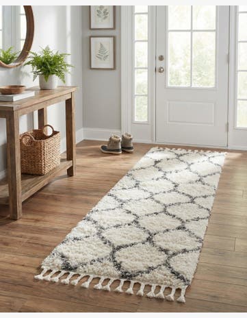 Ivory Lagom Shag Runner Rug