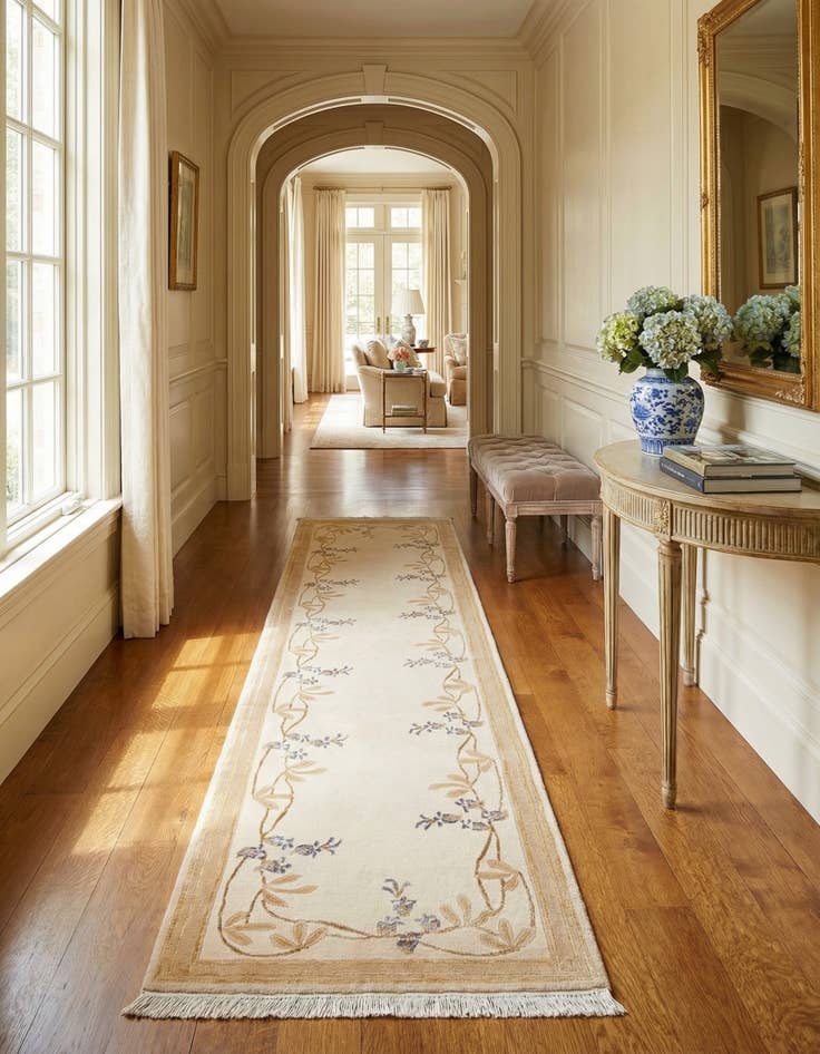 Detail image of  2' 7 x 9' 8  Hand Knotted Darya Wool Runner Rug