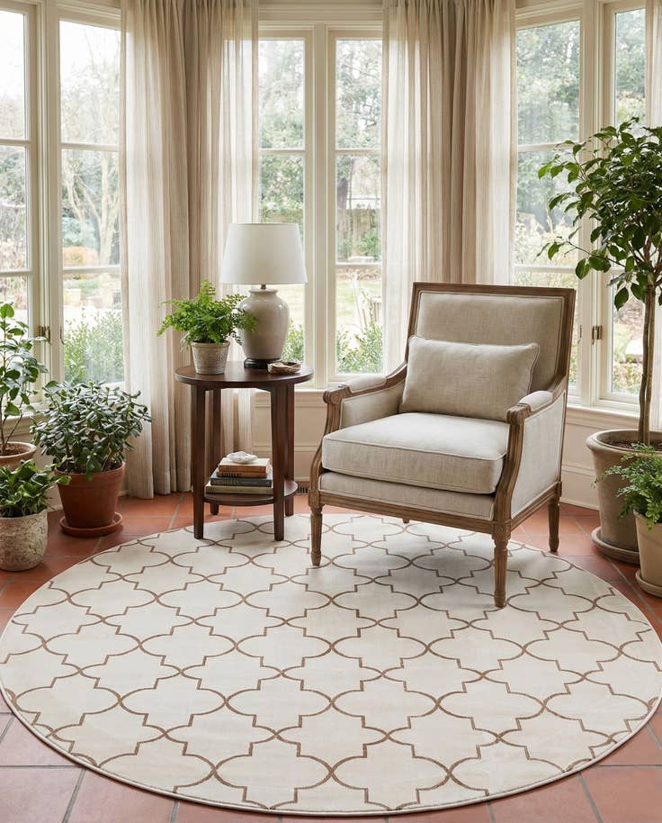 Detail image of Jill Zarin 7' 10 x 7' 10 Uptown Lincoln Center Round Rug