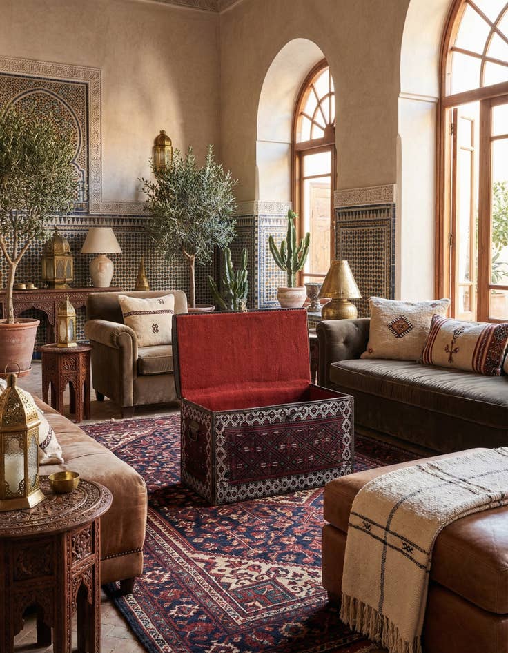 Detail image of  1' 7 x 3' 1  Hand Knotted Furniture Trunk