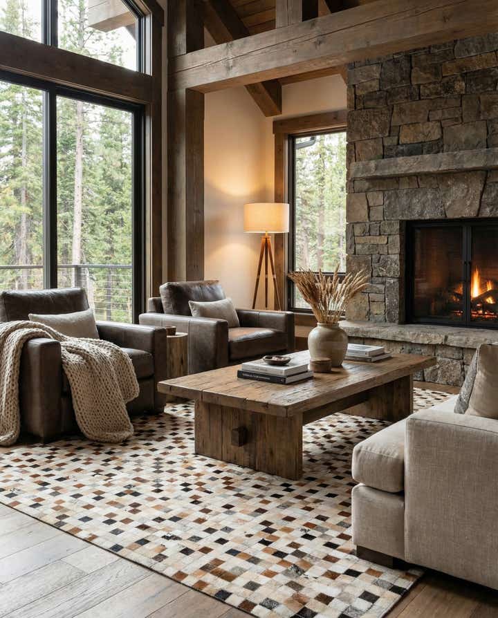 8' x 9' 9 Cowhide Stocks Rug