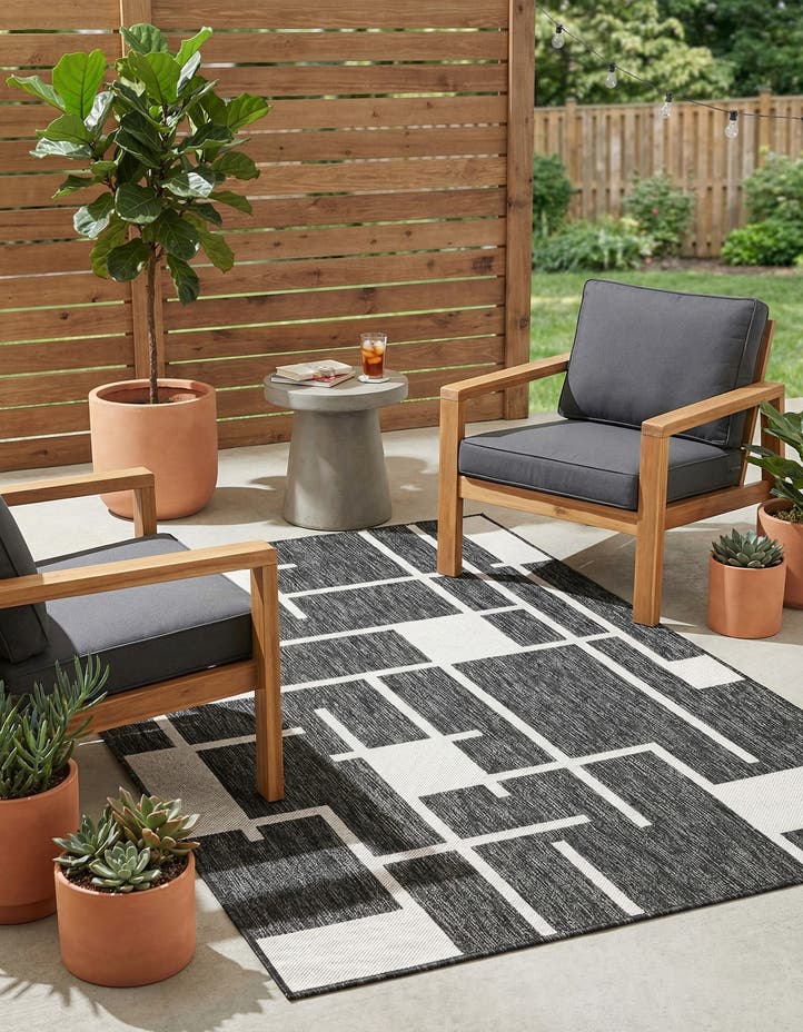 4' x 6' Easy-Clean Modern Indoor / Outdoor...