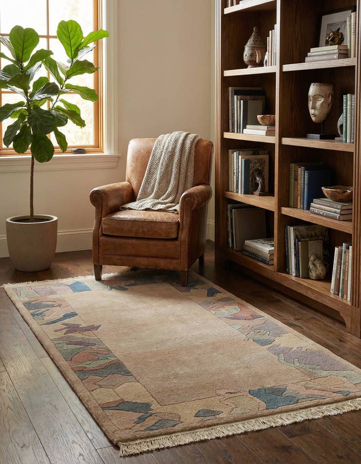 Detail image of  2' 6 x 4' 9  Hand Knotted Tibet Wool Rug