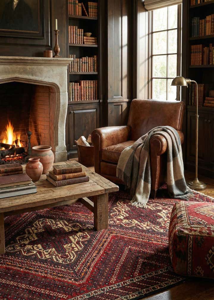 4' 4 x 6' 8 Afshar Wool Rug