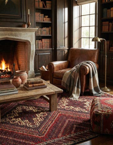 4' 4 x 6' 8 Afshar Wool Rug
