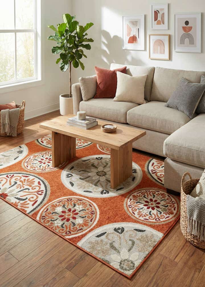 4' x 6' Easy-Clean Modern Indoor / Outdoor Rug