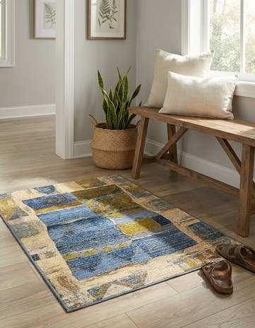 2' 2 x 3' Easy-Clean Modern Indoor / Outdoor Rug