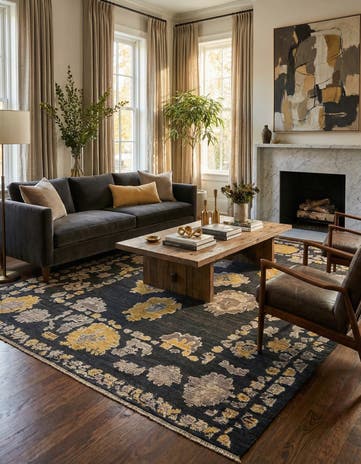 8' 3 x 10' 8 Hand Knotted Oushak Wool Rug