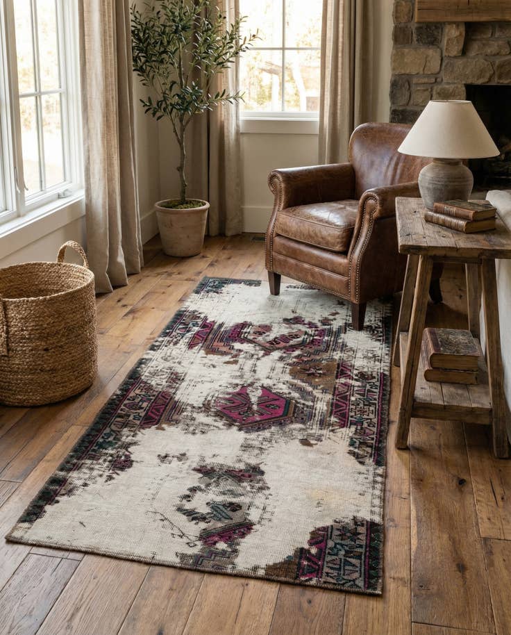 Detail image of 3' x 6' Hand Knotted Ultra Vintage Persian Wool Runner Rug
