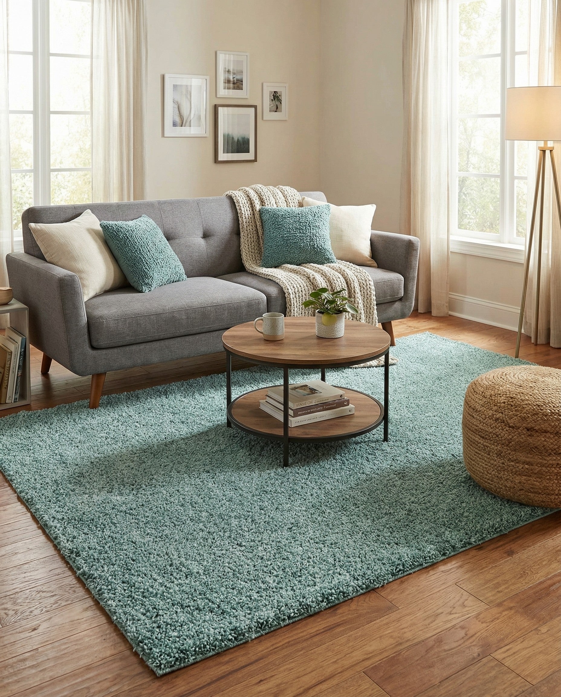  7' x 10' Comfort Solid Shag Rug