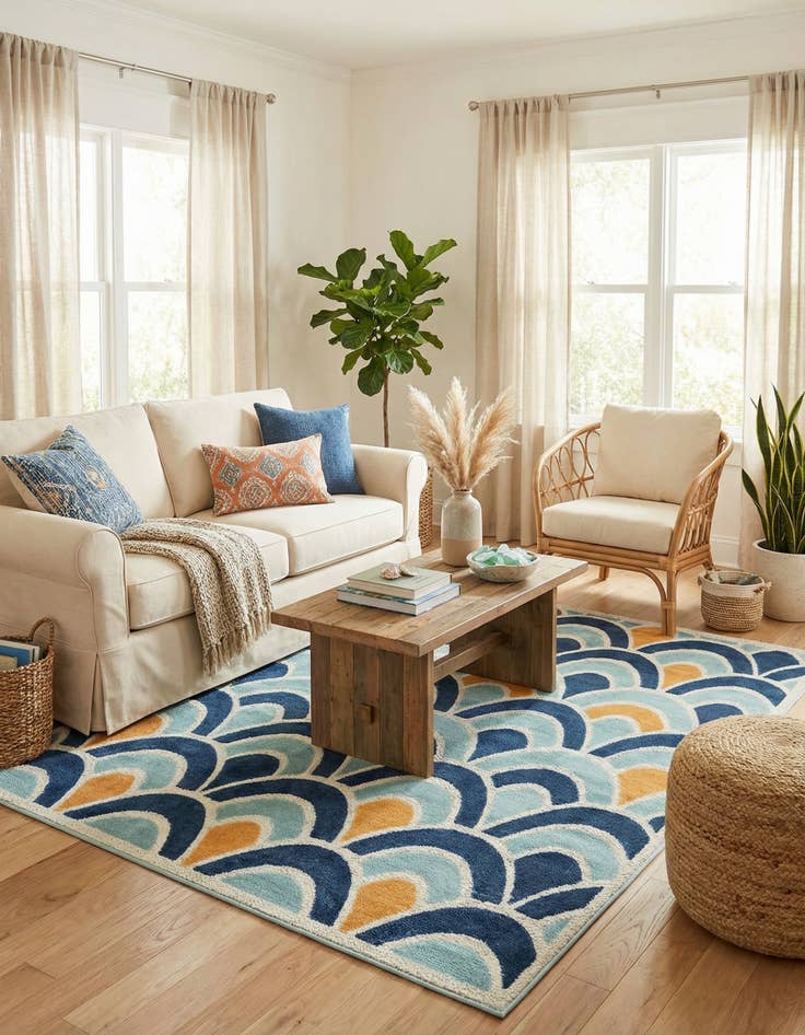 Detail image of  7' x 10'  Washable Belize Indoor / Outdoor Rug