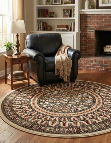 5' 3 x 5' 3 Bokhara Round Rug