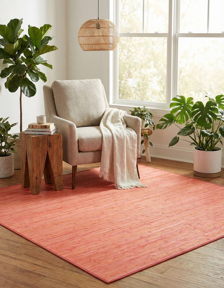 Detail image of  7' 10 x 7' 10 Bamboo Square Rug