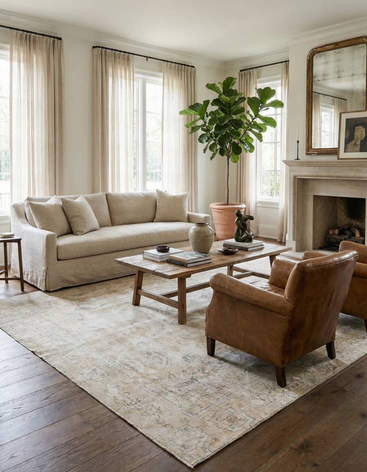 Detail image of  8' 10 x 12' 8  Hand Knotted Ultra Vintage Persian Wool Rug