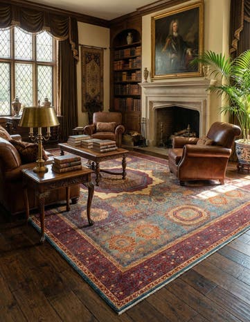 9' 10 x 14' Hand Knotted Mamluk Ziegler Rug