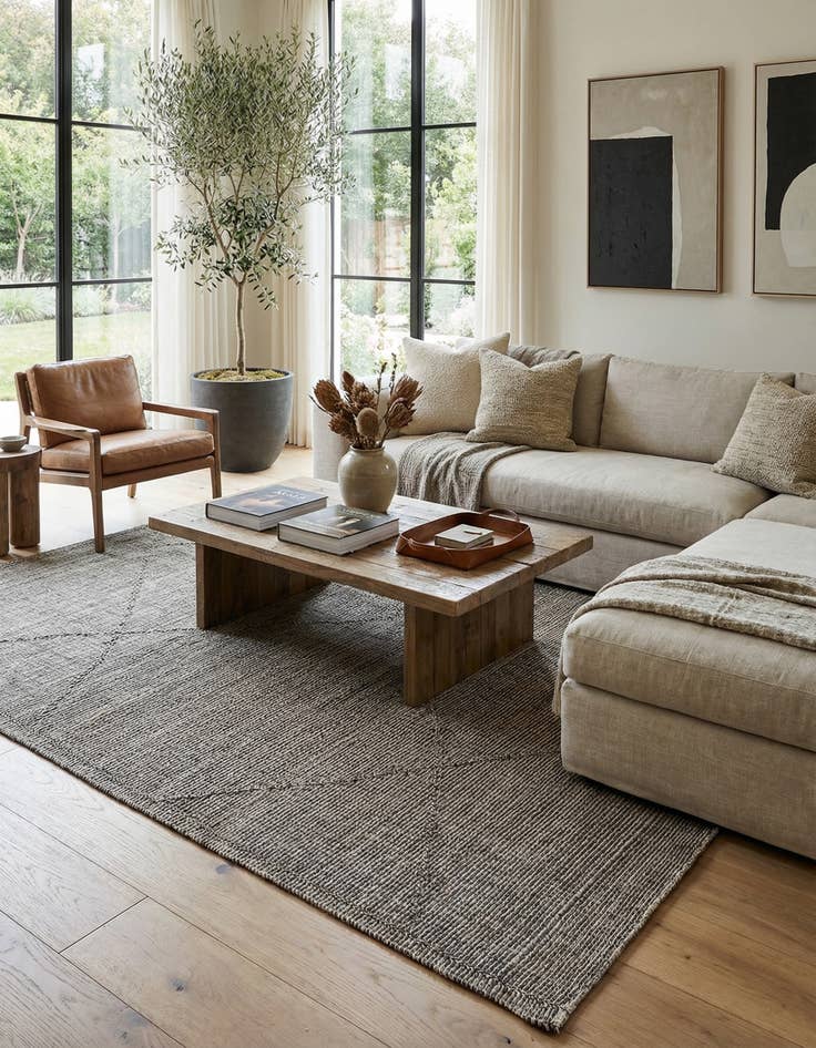 Detail image of 8' 10 x 12' 1  Hand Knotted Moroccan Wool Rug