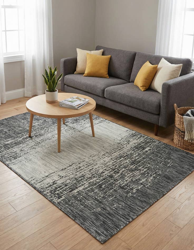 Detail image of 4' x 6'  Washable Modern Indoor / Outdoor Rug