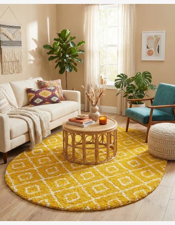 7' 10 x 10' Trellis Shag Oval Rug