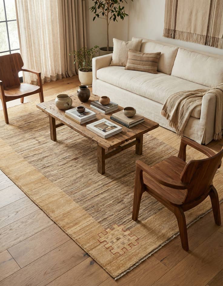 Detail image of 3' 9 x 6' 1  Hand Knotted Modern Ziegler Rug