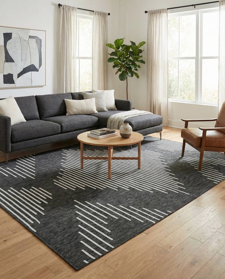 Detail image of 10' x 13' Easy-Clean Modern Indoor / Outdoor Rug