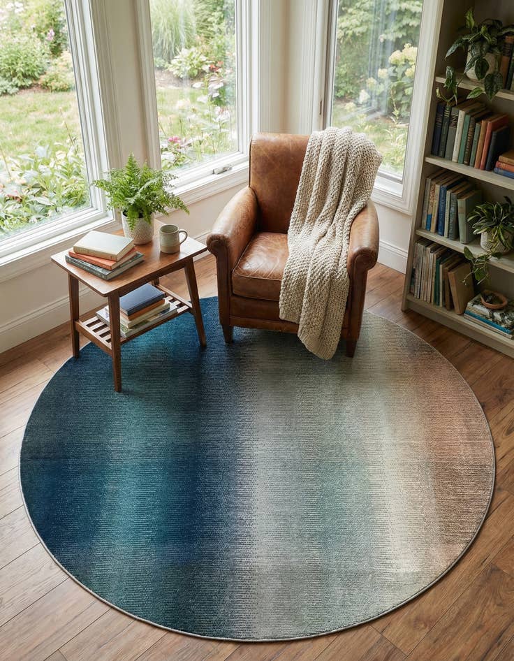 Detail image of 8' x 8'  Washable Casablanca Round Rug