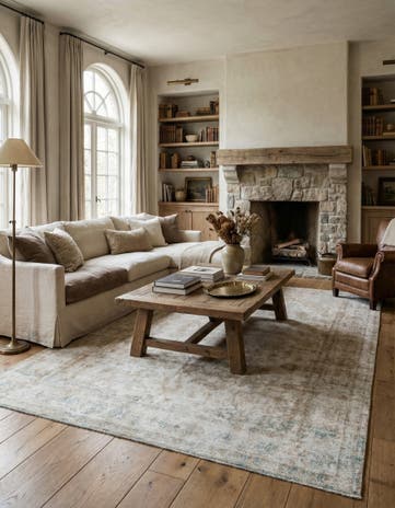 7' x 10' Hand Knotted Ultra Vintage Persian Wool Rug