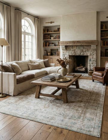 7' x 10' Hand Knotted Ultra Vintage Persian Wool Rug