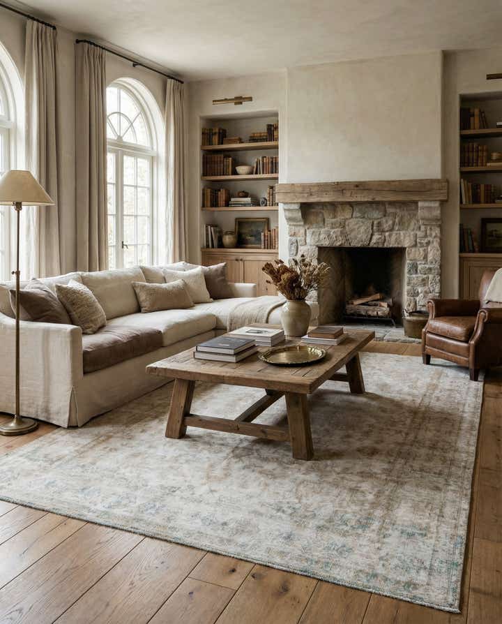 7' x 10' Hand Knotted Ultra Vintage Persian Wool Rug