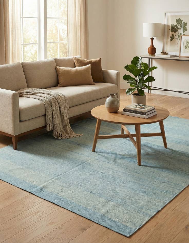 Detail image of 5' 8 x 7' 9  Hand Woven Kilim Modern Wool Rug