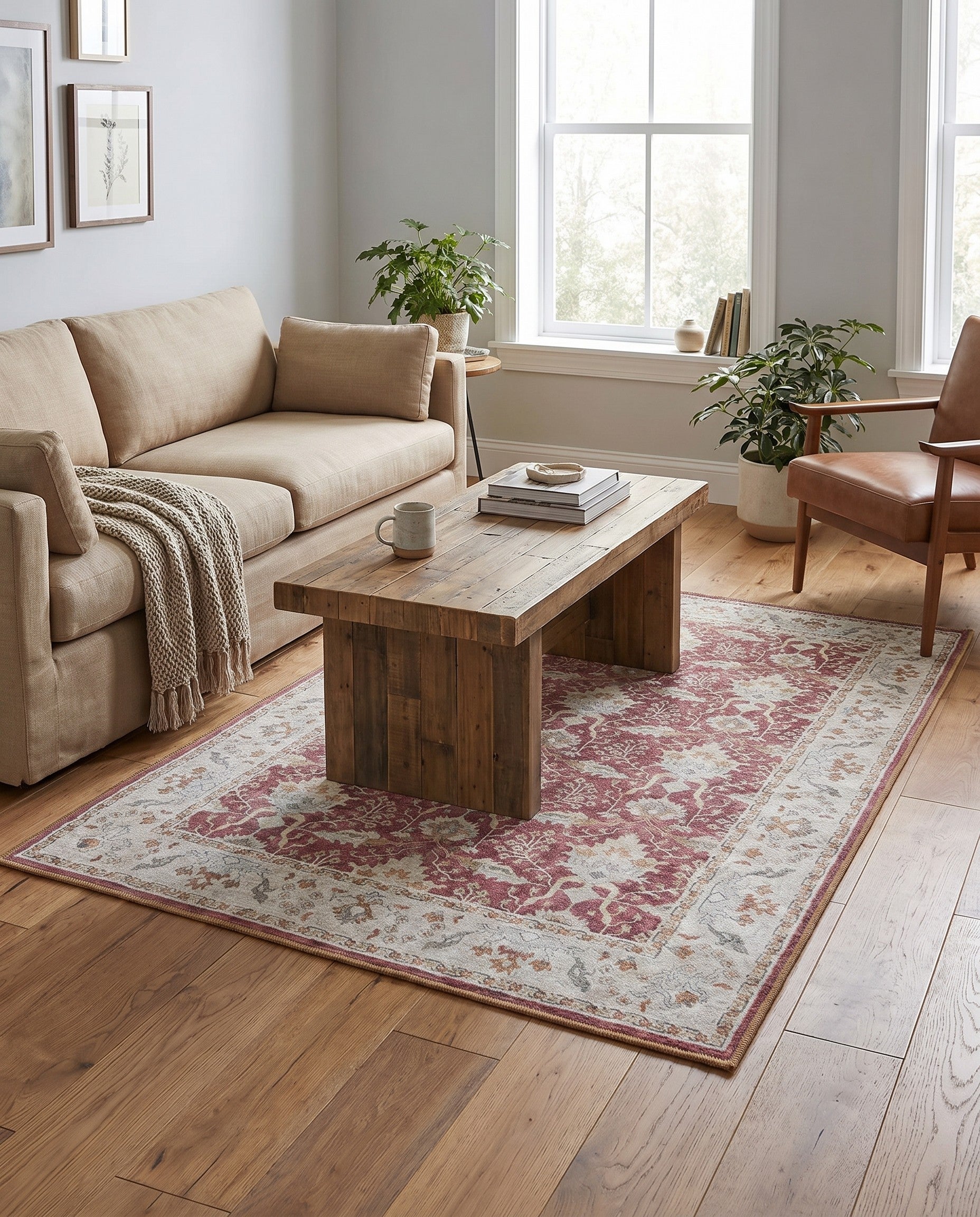 4' 1 x 6' 1 Washable Timeless Rug
