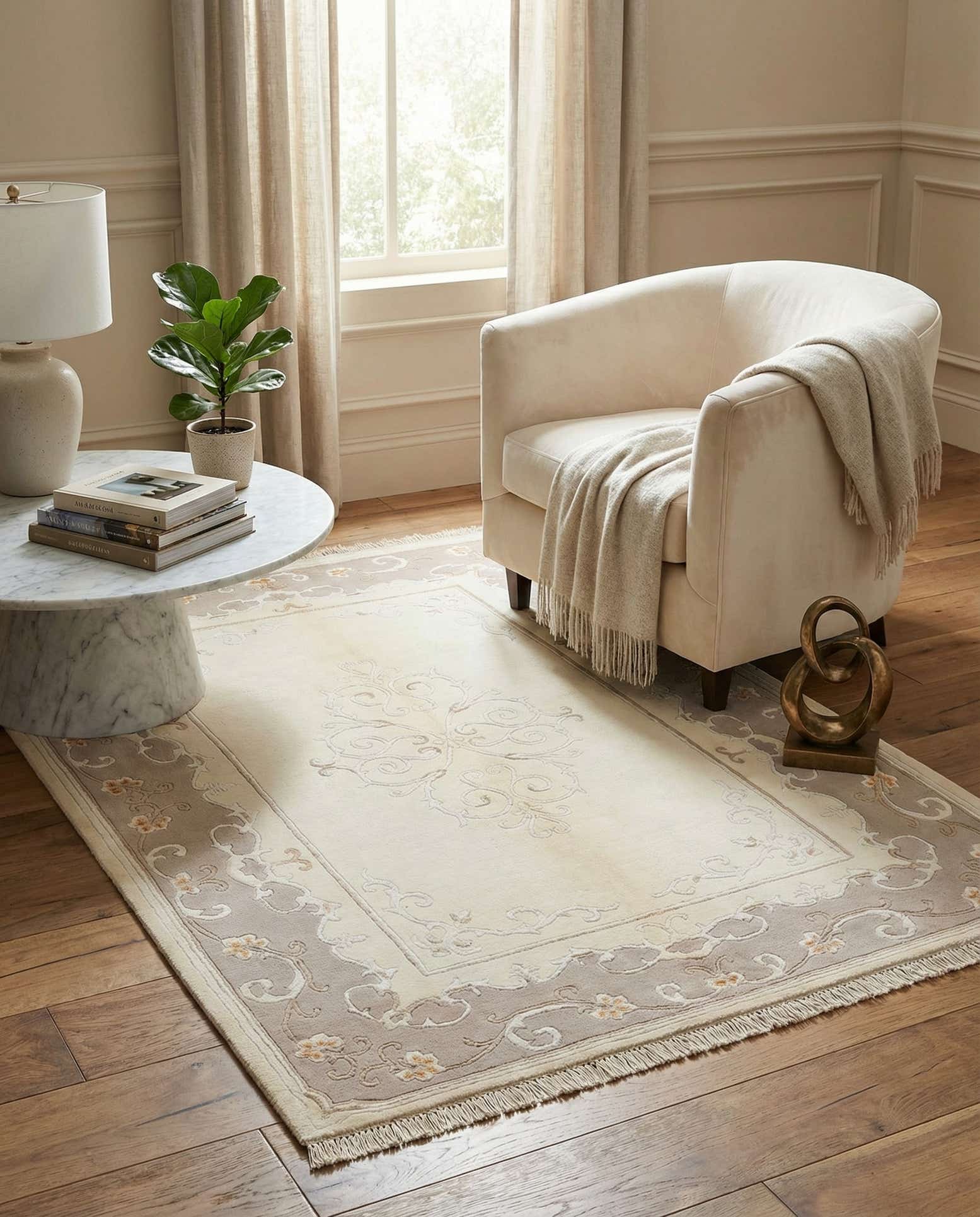 4' x 5' 10 Hand Knotted Darya Wool Rug