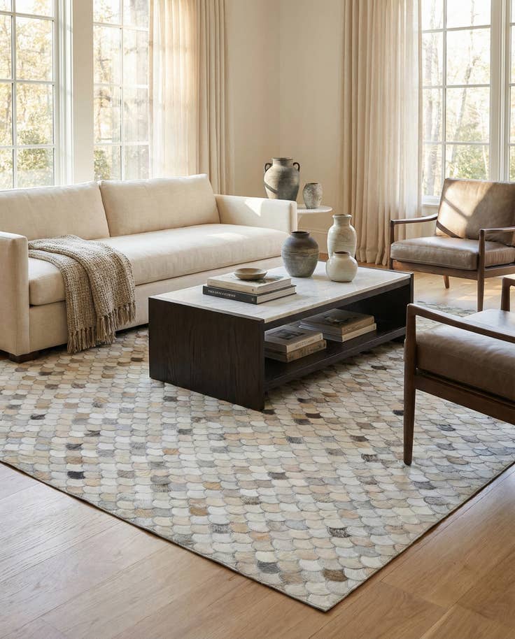 Detail image of 5' x 8' Cowhide Leather Rug