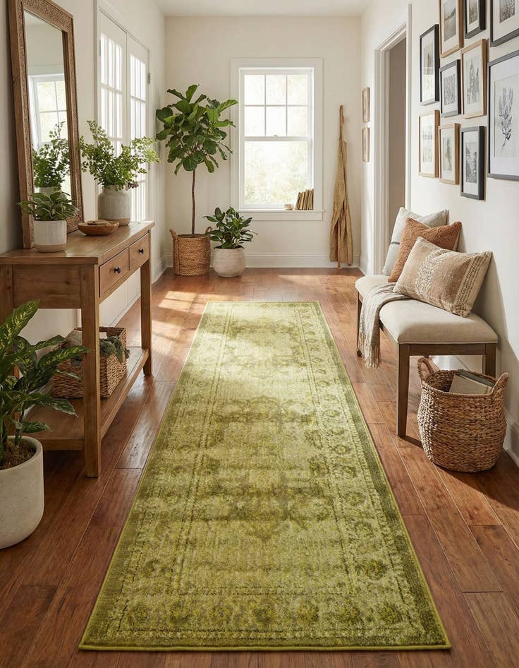 Detail image of  2' 7 x 10'  Washable Fleur Runner Rug