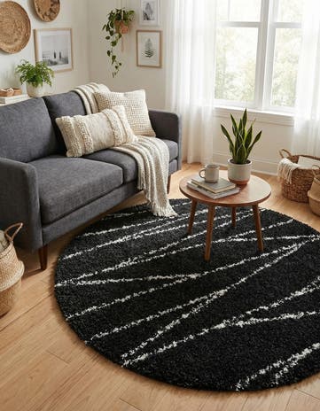 5' 3 x 5' 3 Serenity Shag Round Rug