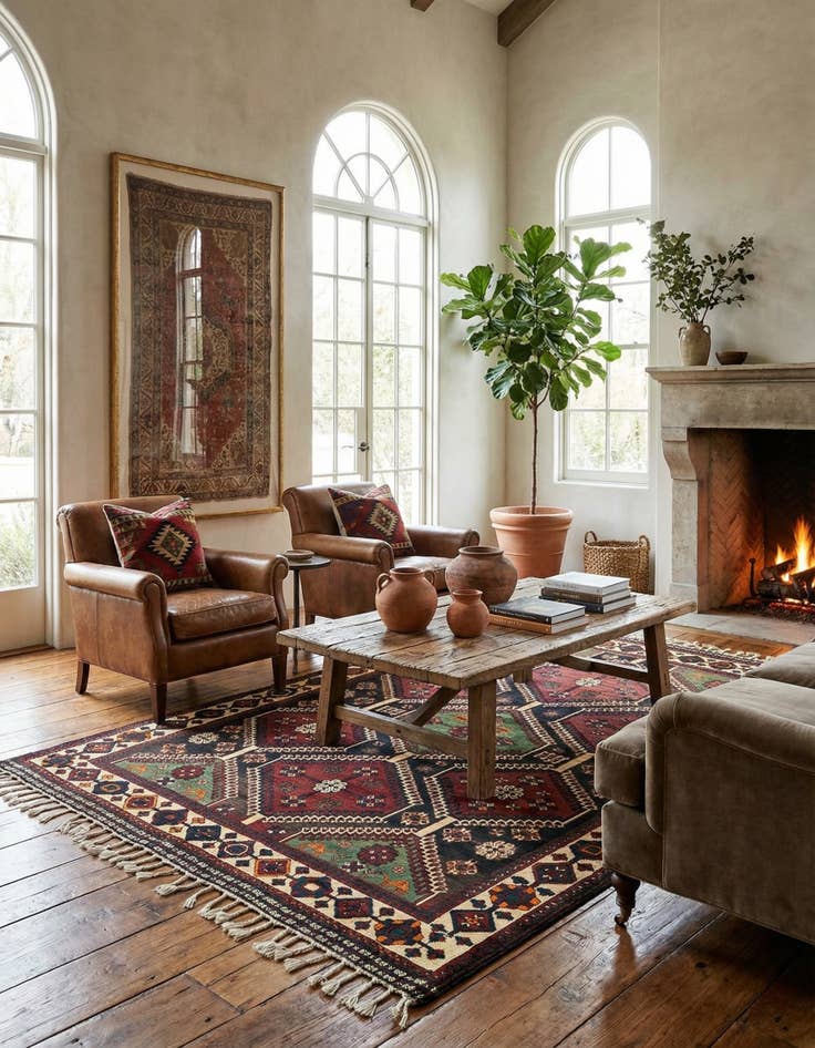 Detail image of  5' 1 x 7' 9 Afshar Wool Rug