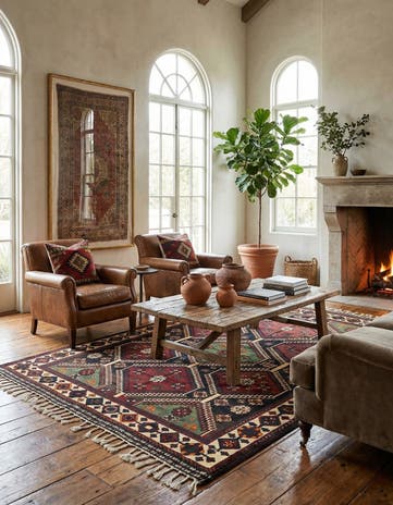 5' 1 x 7' 9 Afshar Wool Rug