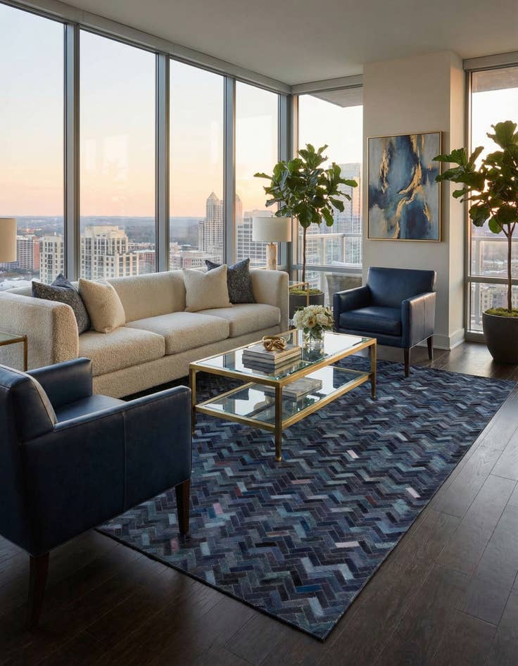 Detail image of  5' x 8' 3 Cowhide Rug