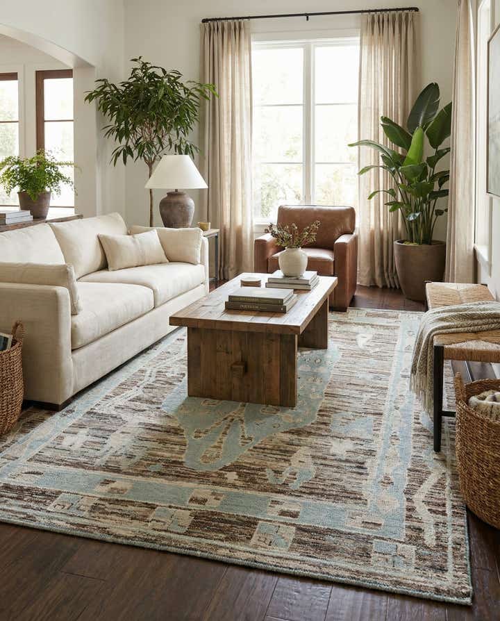 8' 7 x 12' 4 Hand Knotted Moroccan Wool Rug